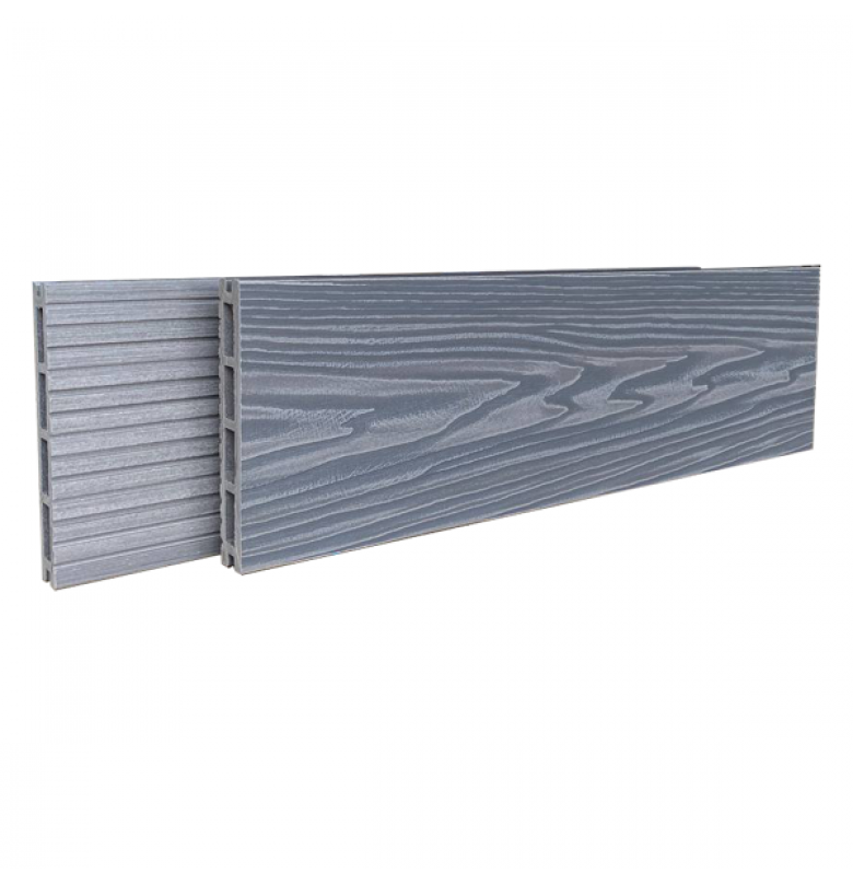 Террасная доска из ДПК Best Decking Comfort 3D Тиснение/Вельвет цвет Серый 4 пог.м.